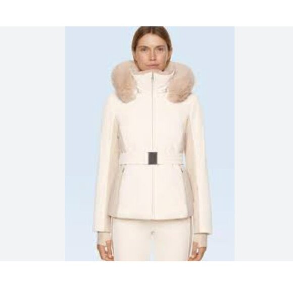 Oysho Womens Ski Jacket Coat Sz S Small Cream White Fitted Hooded 0285/626 NWT - Picture 3 of 8